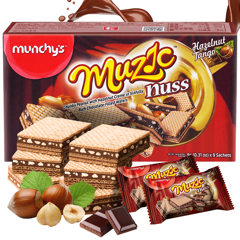 进口马来西亚马奇新新巧克力榛子厚切