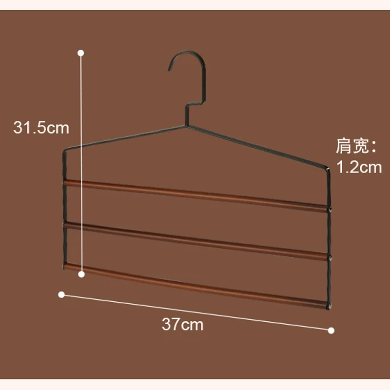 顺艺带夹子铁木复古裤架