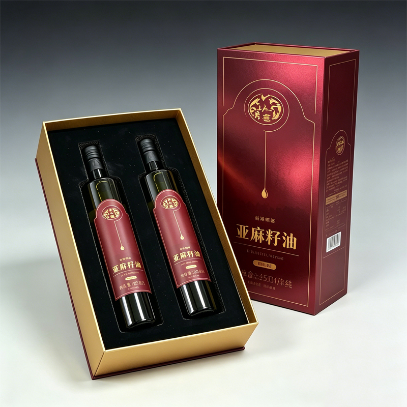 子久堂 亚麻籽油 500lm&times;2瓶礼盒装