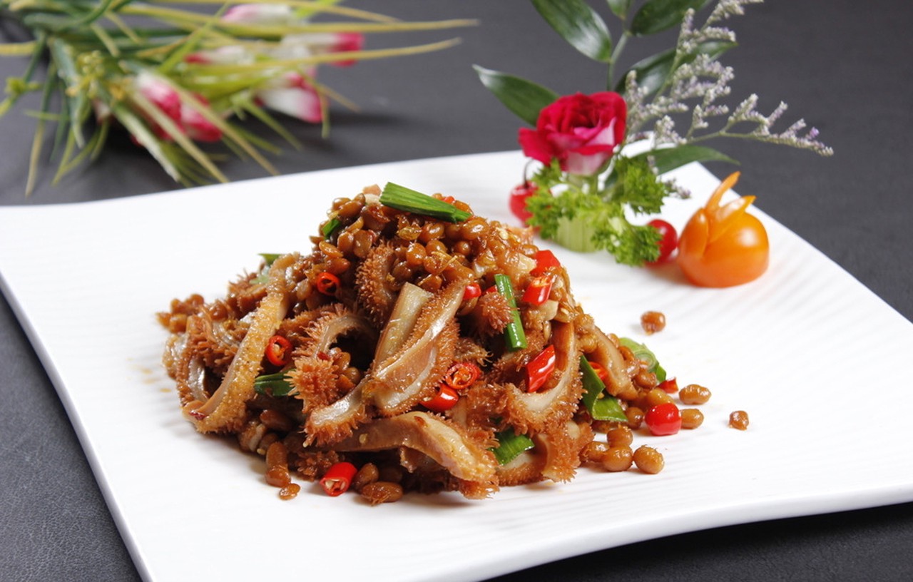 外婆菜烩牛肚（现炒）