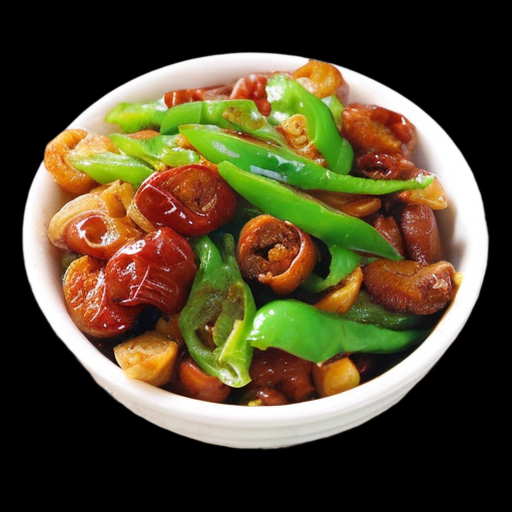 猪肠炒青红椒（现烧）