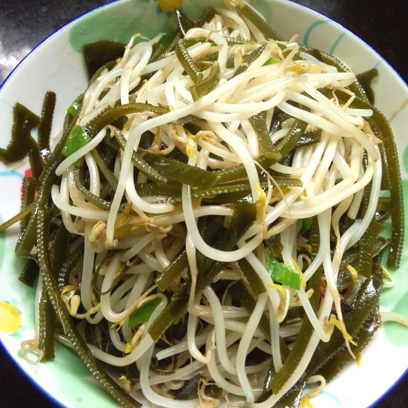 海带炒豆芽