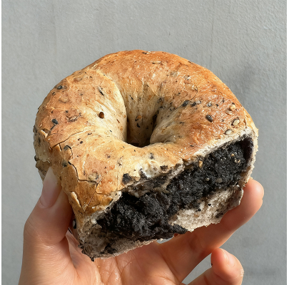 黑芝麻全麦贝果